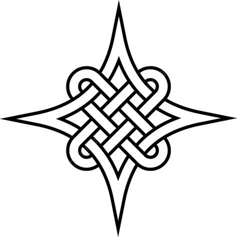 Celtic Quaternary Knot Of Eternity Celtic Drawing Celtic Sketch