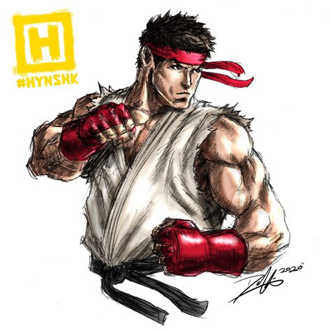 Ryu Street Fighter Sketch By Hynshk By Dhk88 On Deviantart