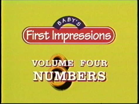 Babys First Impressions Vol 4 Numbers 1997 Vhs Small Fry