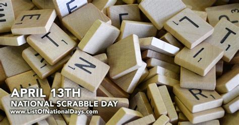 National Scrabble Day List Of National Days