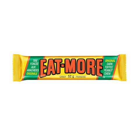 Eat More Dark Toffee Peanut Chew Candy Bar 52g