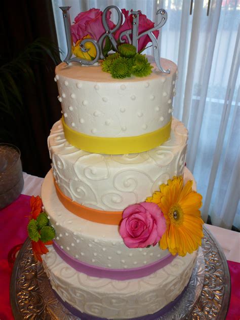 Colorful Wedding Cake Brides Cake Colorful Wedding Cakes Wedding Cakes