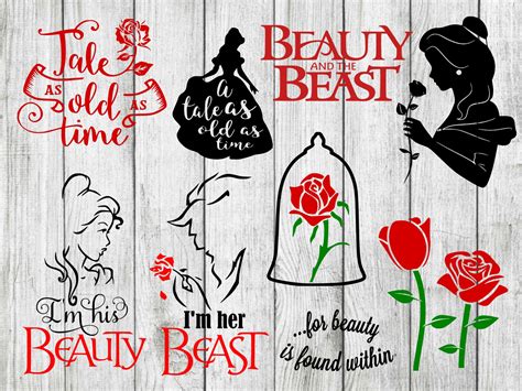 Instant Download Dxf Cricut Beauty And The Beast Svg Belle Svg Disney