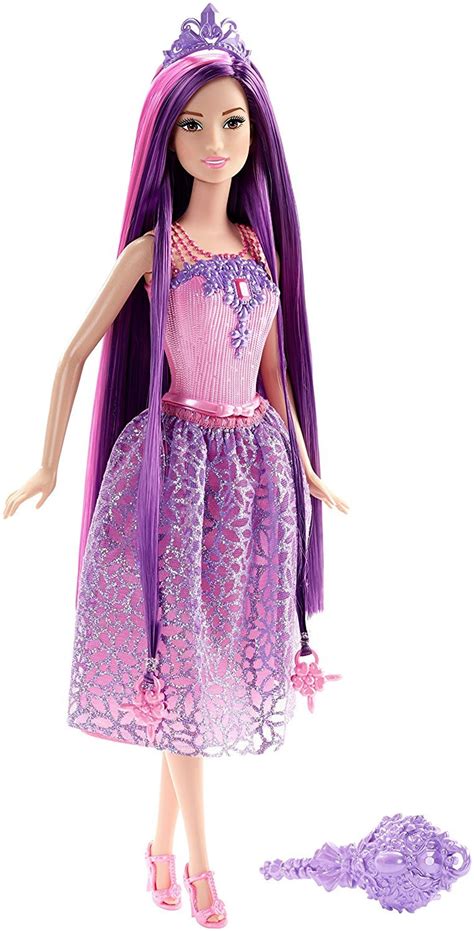 Great savings & free delivery / collection on many items. Barbie Endless Hair Kingdom Princess Doll, Purple - Barbie ...