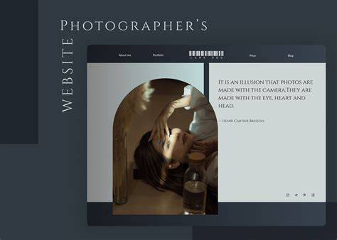 Photographers Website Homepage On Behance