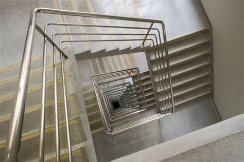 Square Staircase In A Very Tall Building Stock Photo Image Of Point