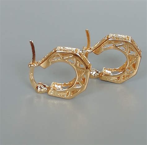Filigree Gold Hoop Earrings 16mm Gold Plated Hoops Endless Etsy