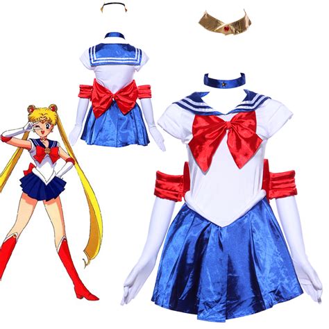 Adult Sailor Moon Costume Womens Costumes Fancy Dress Up Outfit Cosplay