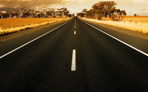 Straight Road At Sunset In Rural Australia Wallpaper 2560x1600 3046
