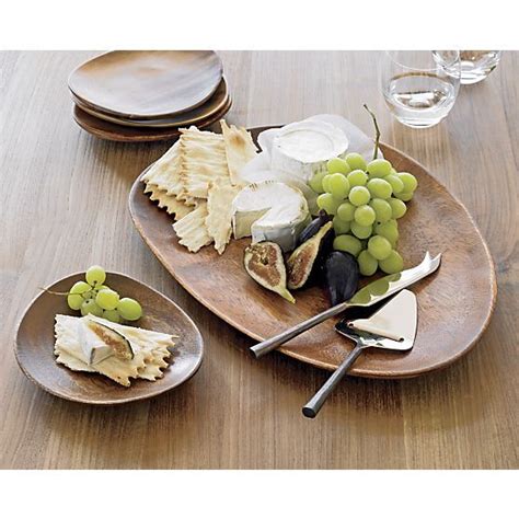 Acacia Wood X Platter In Serving Platters Crate And