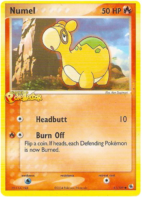 Numel Ex Ruby And Sapphire 61 Pokemon Card