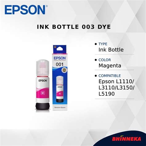 Epson Ink Bottle 003 Dye Magenta