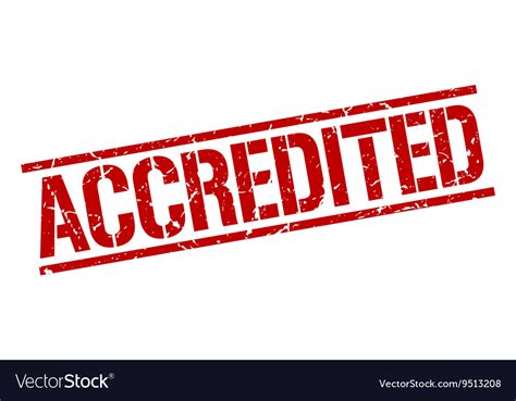 Accredited Stamp Royalty Free Vector Image Vectorstock