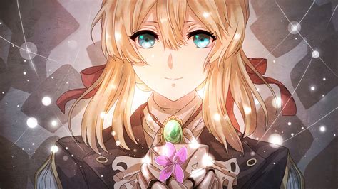 Download Wallpaper 1920x1200 Blonde And Beautiful Anime Violet Evergarden 1610 Widescreen