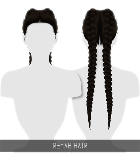 Simpliciaty Reyah Hair Sims 4 Hairs Sims Hair Long Hair Styles