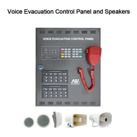 Asenware Fire Emergency Voice Evacuation Control Panel And Speakers