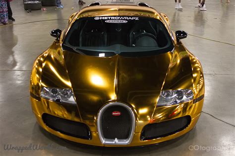 Flo Rida Wraps His Bugatti Veyron In Gold Chrome Finish Gtspirit