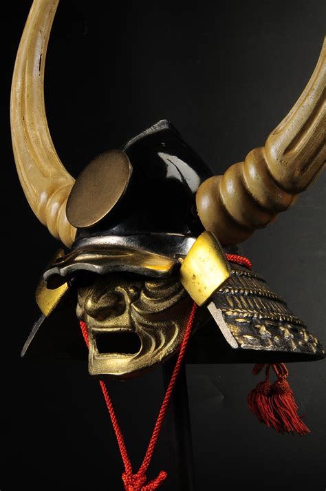 japanese samurai helmet kuroda nagamasa kabuto yamabushi design art samurai helmet