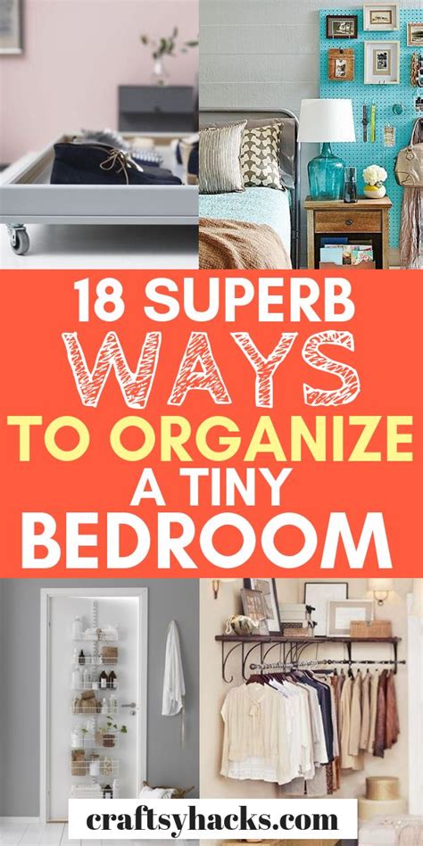40 Ways To Organize A Small Bedroom Room Organization Bedroom Small
