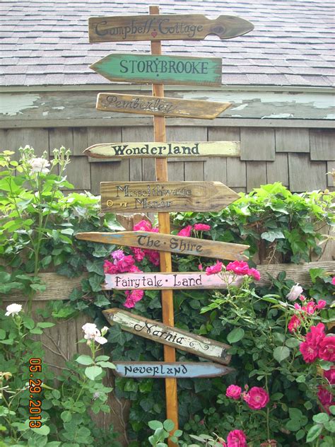 Storybook Signpost I Made For My Garden Little Free Libraries