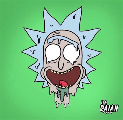Rick And Morty Draw Trippy Rick And Morty Drawing Hippie Painting