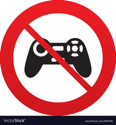 Dont play joystick sign icon video game symbol Vector Image