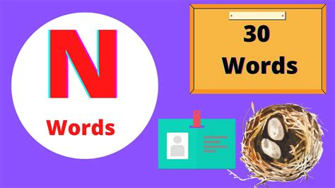 Words That Start With N Letter N Words N Words Vocabulary Youtube
