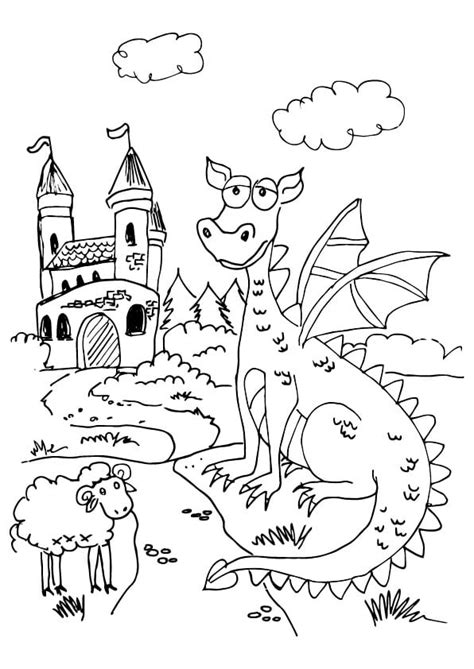 Smok Wawelski Colouring Pages Sketch Coloring Page