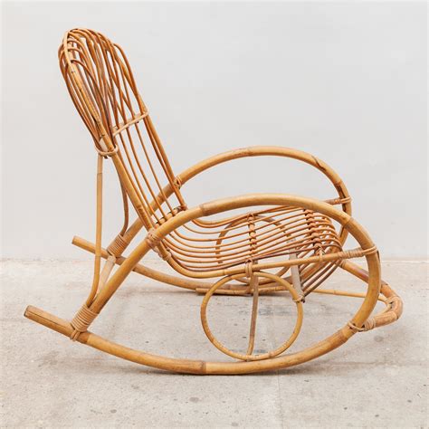 Bamboo Rocking Chair Italy 1950s 196158