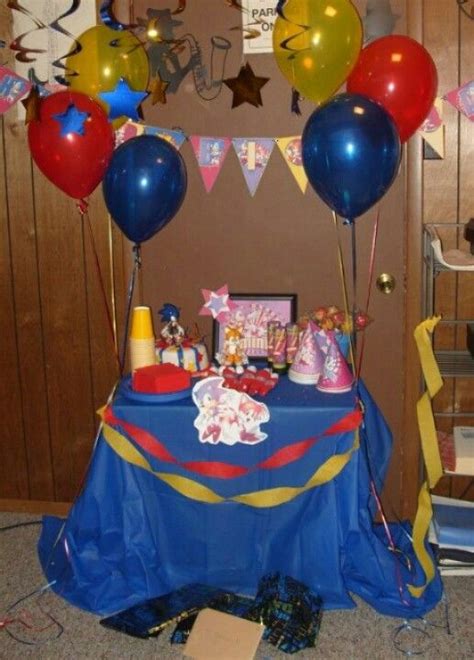 pin  sonic themed party ideas