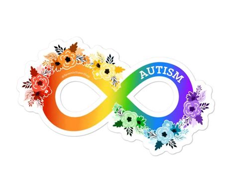 Autism Sticker Neurodiversity Stickers Rainbow Infinity Etsy Autism