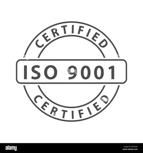Sello De Certificación Iso 9001 Diseño Sencillo Y De Estilo Plano