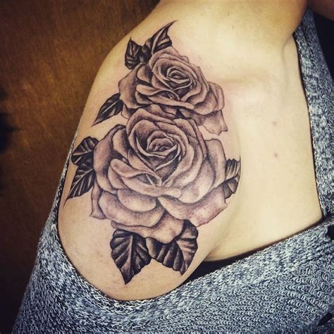 Traditional rose design tattoo @harringtontattoo on instagram. Rose Shoulder Tattoo Designs, Ideas and Meaning | Tattoos ...