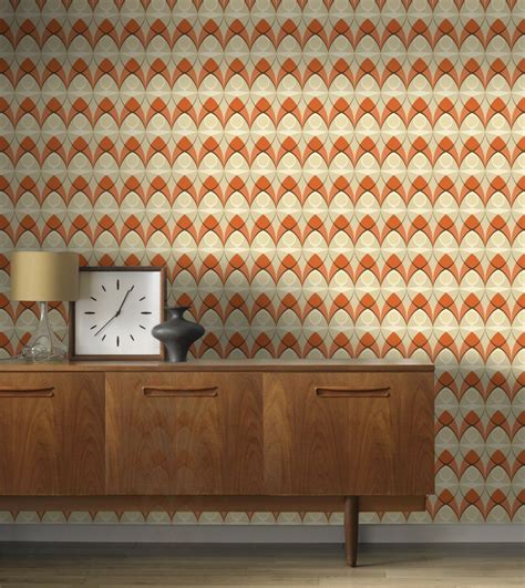Spotlight Orange By Albany Wallpaper Direct Modern Living Room