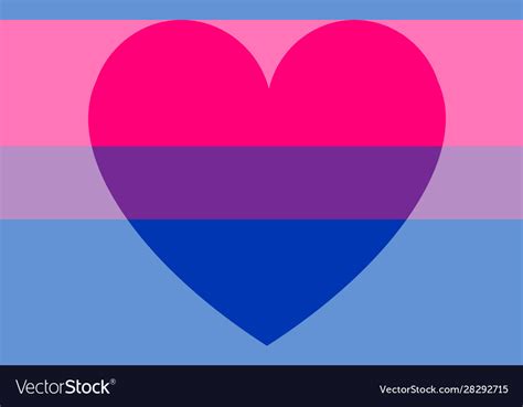 Lgbt Bisexual Flag With A Heart Royalty Free Vector Image