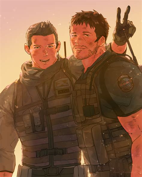 Chris Redfield And Piers Nivans Resident Evil And More Drawn By Kuconoms Danbooru