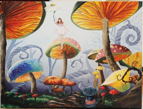 Acrylic Painting Mushroom Forest Art Pinterest