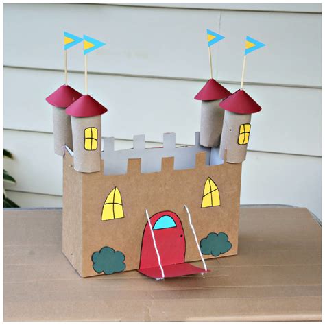 Recycled Cardboard Castle Craft · Kix Cereal