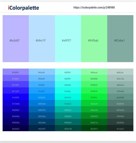 220 Latest Color Schemes With Mint Green Color Tone Combinations