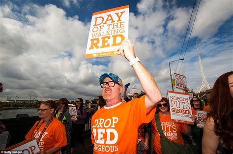 Melbournes Ginger Price Rally Sees Thousands Of Redheads March Daily