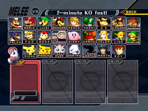 Image Melee Rosterpng Gamefaqs Super Smash Bros Board Wiki