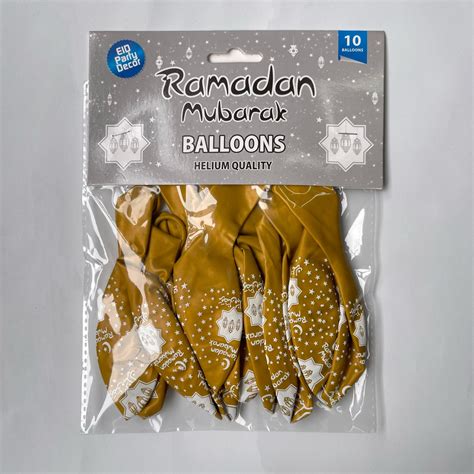 Ramadan Mubarak Gold Balloons Ibc Shopping