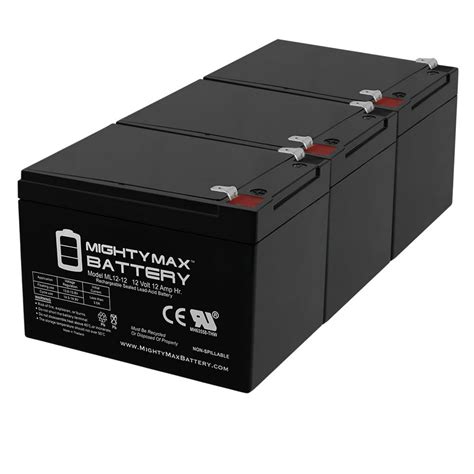 12v 12ah Replacement Battery For Power Source Wp12 12 3 Pack