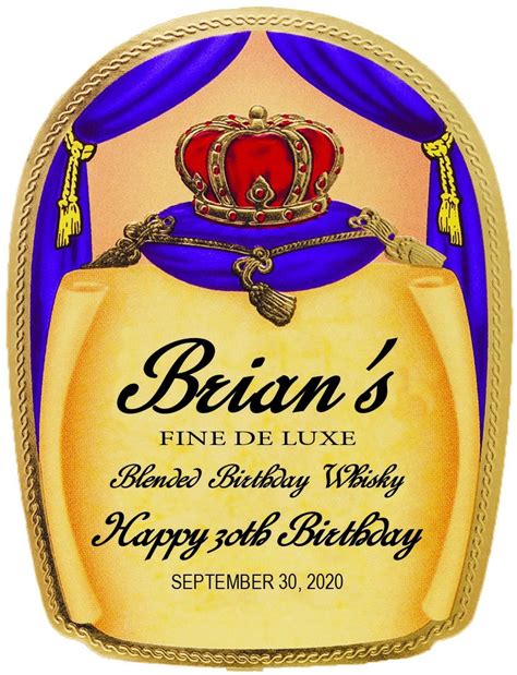 Crown Royal Whisky Birthday Labels Labelyourlife