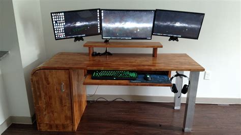 I Made A Computer Desk Battlestation Out Of Butcher Block