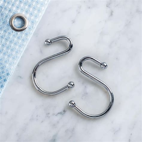 Splash S Hook Shower Curtain Rings Chrome Kitchen Stuff Plus