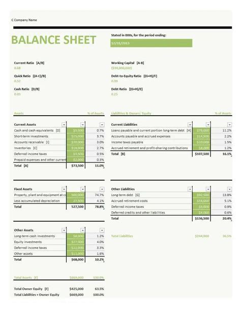 5 Balance Sheet Formats In Excel Word Excel Formats
