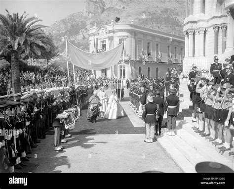 Monaco Fürst Rainer April 1956 Die Hochzeit Von Prinz Rainer Und