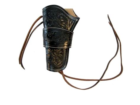 Western Floral Tooled Leather Gun Holster Single Action Cowboy Revolver