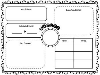 Number Concepts Worksheet FREEBIE by A Learning Affair | TpT